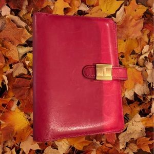 Authentic! Vintage! Hermes! 💎 Samaur Diane Compact Red Leather Wallet Very Rare